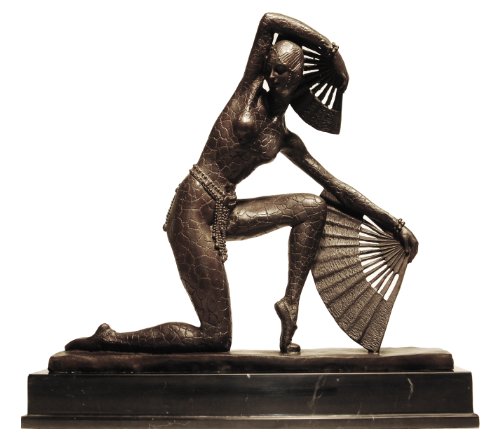 Bronze Chiparus Fan Dancer Art Deco Sculpture Interior Design Decoration