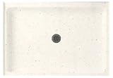Swanstone SS-3448-072 48-Inch by 34-Inch by 5-1/2-Inch Single Threshold Shower Floor, Pebble Finish