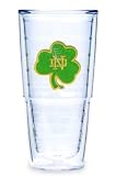 Tervis Tumbler Notre Dame-Shamrock 24-Ounce Double Wall Insulated Tumbler, Set of 2