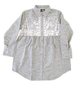 猫のダヤン　オーバーカバードシャツ　Ｆ　ハローＤ＆Ｊグレイ