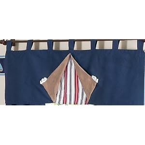 Nautical Nights Sailboat Window Valance by JoJo