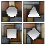 IMAGE OF Deco Shaped Beveled Wall Mirror (Set of 4)