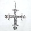 Ornate Double Sided Heraldic Cross Pendant in Sterling Silver, #8715