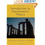 Introduction to Psychometric Theory by Tenko Raykov and George A. Marcoulides