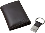 Calvin Klein Men's Leather Trifold,Brown,One Size