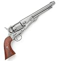 M1860 Civil War Army Revolver with Antique Grey Finish - Replica of Classic Cap and Ball Pistol Used by Both Union / USA and Confederate / CSA Forces