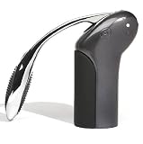 Metrokane Vertical Rabbit Lever Style Corkscrew with Foil Cutter, Gun Metal Grey
