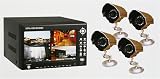 4 Camera Standalone DVR IR Infrared CCTV System LCD PKG