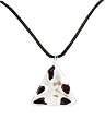 Necklace - N94 - Murano Glass Style - Small Triangle ~ Black & White