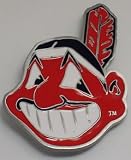 Cleveland Indians Enamel Pewter Buckle, MLB Baseball Buckle