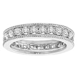 2.00 CT TW Pave Set Diamond Eternity Band in 14k White Gold