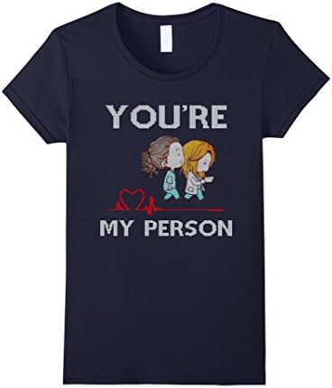 Women's You're My Person Grey of Anatomy Shirt Medium Navy