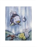 Rainbow Fish and the Little Blue Fish by Marcus Pfister poster print,15.8 in. x 19.5 in.