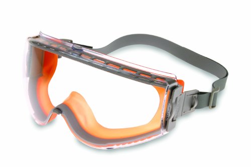 Uvex S39630C Stealth Safety Goggles, Orange And Gray Body, Clear Uvextreme Anti-Fog Lens, Neoprene Headband On Sale
