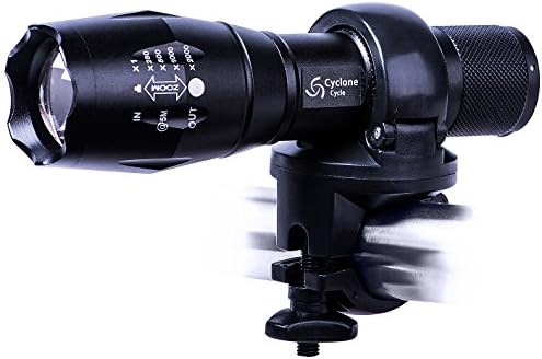 Bike Light by BlackFalcon - RECHARGABLE Bicycle Headlight - 500 Lumens LED - 200yard Lighting Range - Comes with Rechargable Batteries and Charger - Portable and Easy Installation