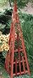 Arboria Brick Red 81-Inch Pyramid Trellis