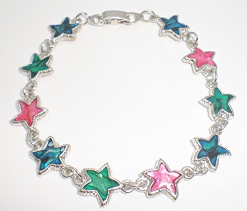 Genuine Paua Shell Starfish Bracelet - Multi-Colored