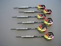 6 CHROM-DARTPFEILE mit STAHLSPITZEN (21,5g)