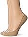 HUE womens Hue Women's Ergonomic Hidden Cotton (Pack of 3) Liner Sock, Cream, Small-Medium US