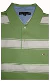 Men's Tommy Hilfiger Polo Shirt Short Sleeved Size XXL Available in Green/White or Pink/White Striped