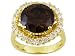 12.17CTW BELLA LUCE CHOCOLATE AND WHITE DIAMOND SIMULANT 18KT OVER STERLING SILVER RING