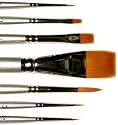 Silver Falcon Set #10 Golden Taklon Artist Paint Brush Set