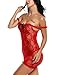 Avidlove Women Sexy Babydoll Lingerie Set Lace See-through Nightwear Red S
