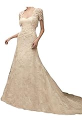 Vintage Lace Satin Sweetheart Natural   Waistline Sheath Wedding Dress 