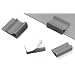 Panduit FCC-A-C8 Flat Cable Clip, Rubber Adhesive Mounting Method, Gray, .38" Height, 1.09" Width, 1.00" Length (Pack of 100)