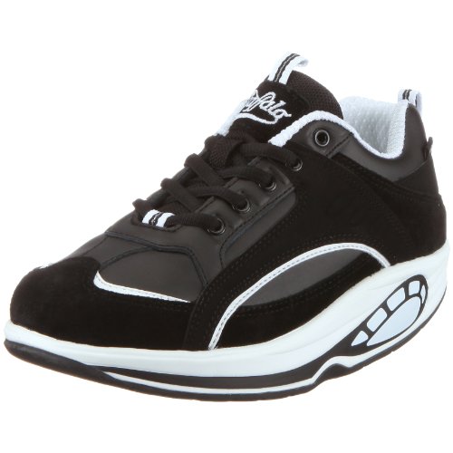 Buffalo 110348 7000-145 SOFT ACTION LEATHER BLACK 38, Damen Sportschuhe - Fitness, Schwarz (BLACK 38), EU 38