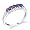 0.60 carats Princess Cut Amethyst Ring in Sterling Silver Rhodium Finish size 5