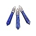 LuckySupply 1pcs Lapis Lazuli Healing Point Stone Charms Beads Pendant for Necklace Jewelry Making For Gift