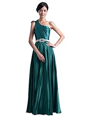 A-line Satin One Shoulder Lace  Beaded Floor Length Natural   Waistline Prom Dress  With a Bow(s)