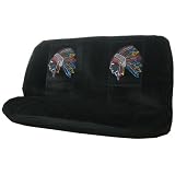 Indian Chief Face Universal-fit Gem Crystals Studded Rhinestone Bench Seat Cover... by la auto