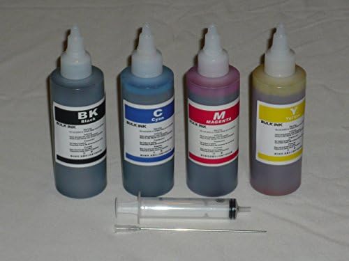 Non-OEM, (4 x 100ml) Bulk refill 400ml dye ink for Canon ink cartridge 4 colors MP160 MP170 MP180 MP210 MP450 MP460 MP470 MX300 MX310