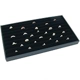 Wood Jewelry Display Case Box 36 Ring Velvet Insert New