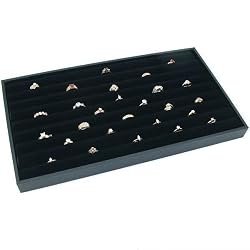 Jewelry Display Case Box 36 Ring Velvet Insert New