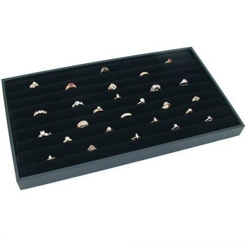 Jewelry Display Case Box 36 Ring Velvet Insert New
