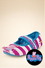 Younger Girls Peppa Pig Striped Slippers