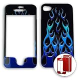 Apple iPhone 4 (ATandT/Verizon) Blue/Green Wild Flame iPhone 4 Hard Case/Cover/Faceplate/Snap On/Housing/Protector