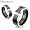 Solid Titanium Black IP Center Grooved Band Ring with CZ - Comfort Fit - 6-8mm Width - Sizes: 5-13, 5