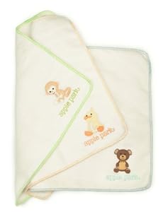 Apple Park Organic 3-Piece 11" x 13" Baby Cloth Set, Ducky, Monkey and Bear