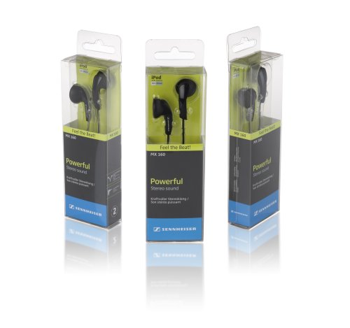 Sennheiser MX 160 - Earphones With Powerful Bass-Driven Stereo Sound - Black