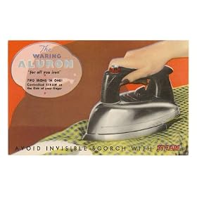 Forties Steam Iron Advertisement Art Poster Print, 18x13