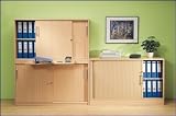 Produkt-Bild: Hammerbacher Schiebet&uuml;renschrank 2OH Ahorn/Ahorn