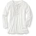 Eyelet Henley (Regular L Snow)