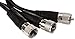 RoadPro RP-18CCP Black 18-Foot CB Antenna Co-Phase Coax Cable with PL-259 Connectors for Use with Dual CB Antenna SO-239 Stud Mounts