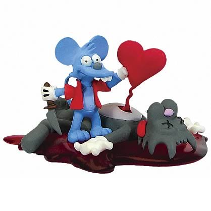 Simpsons Bust Ups Itchy and Scratchy Figure - Bleeding Hearts Valentine's Series 5