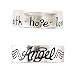Sterling Silver Faith, Hope, Love and Angel Toe Ring by Bob Siemon, Set of 2