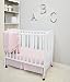 American Baby Company Heavenly Soft Minky Dot 3-Piece Mini/Portable Crib Bedding Set, Pink